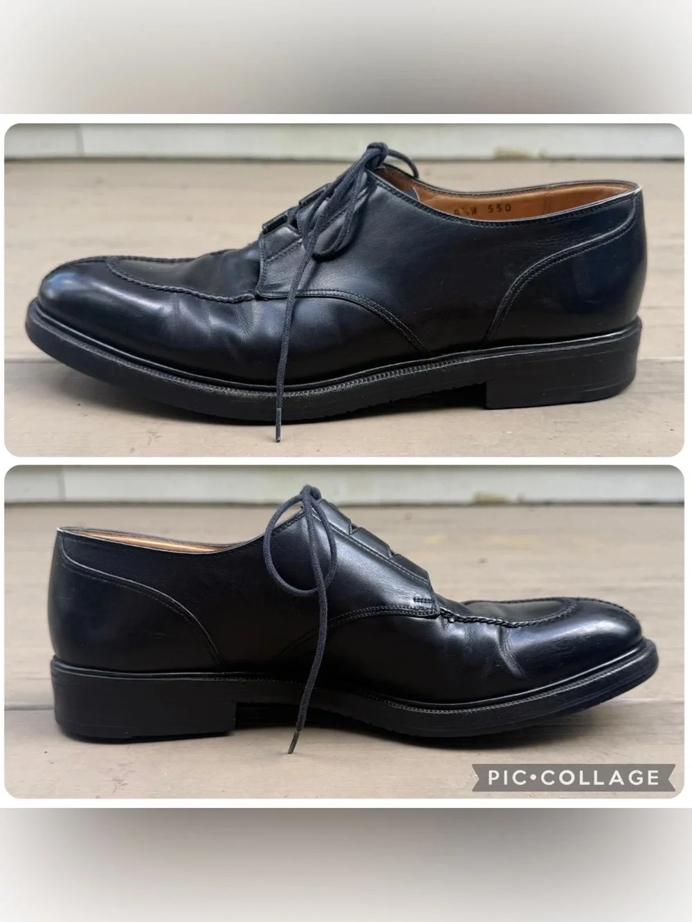 Gravati Black Leather Lace Up Dress Shoes size 8.5 W